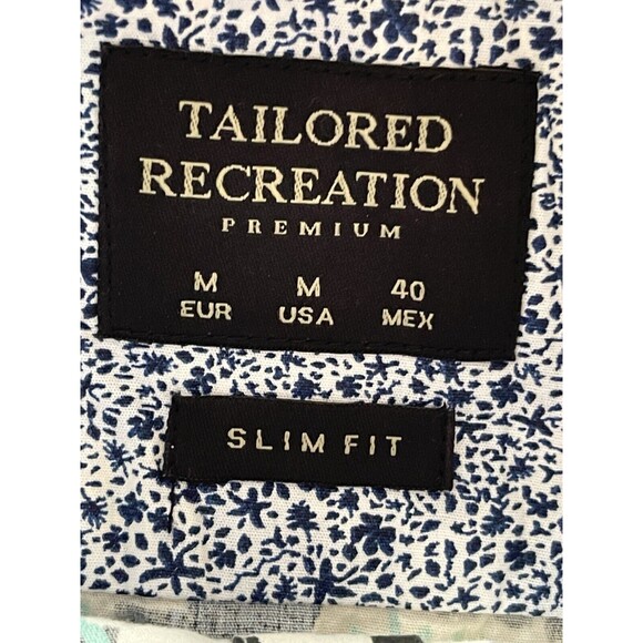 Tailored Recreation Premium Hawaiian Shirt Pineapple Mens Medium Slim Fit NWT - Picture 14 of 15